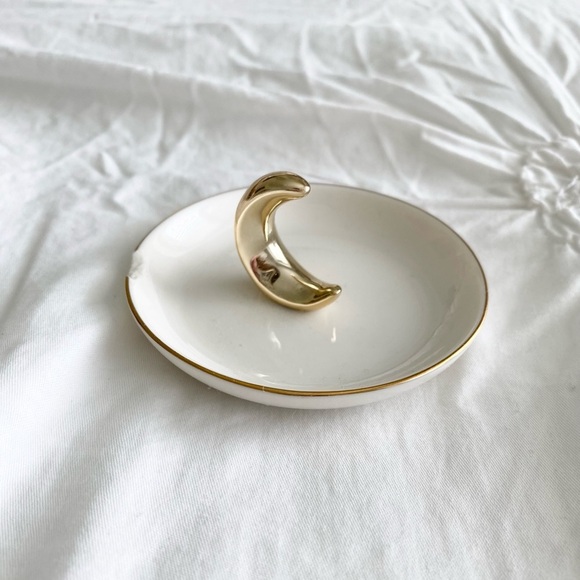Charming Charlie Other - Small Gold Moon Jewelry Dish